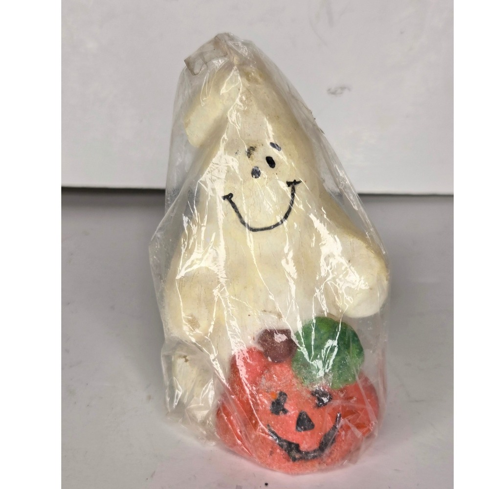 Vintage Target Halloween Ghost with Pumpkin Candle Figurine Retro Decor